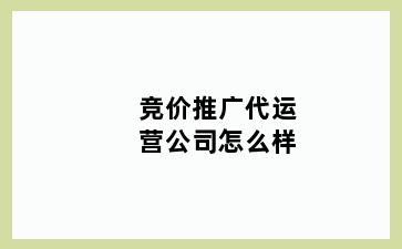 竞价推广代运营公司怎么样