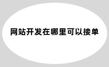 网站开发在哪里可以接单