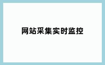 网站采集实时监控