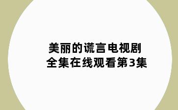 美丽的谎言电视剧全集在线观看第3集