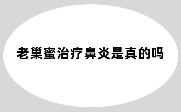 老巢蜜治疗鼻炎是真的吗