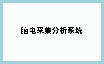 脑电采集分析系统