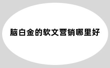 脑白金的软文营销哪里好