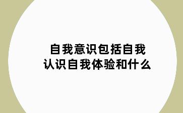 自我意识包括自我认识自我体验和什么