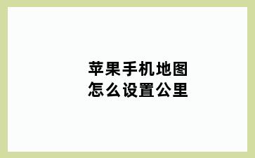 苹果手机地图怎么设置公里