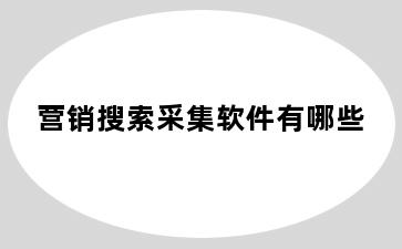 营销搜索采集软件有哪些