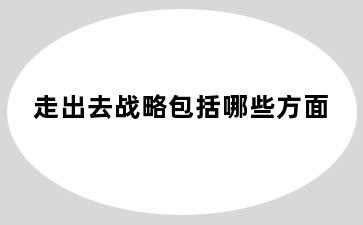 走出去战略包括哪些方面