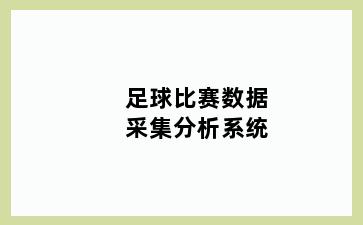 足球比赛数据采集分析系统