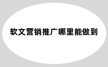 软文营销推广哪里能做到