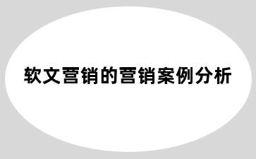 软文营销的营销案例分析