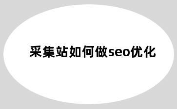 采集站如何做seo优化