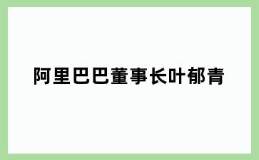 阿里巴巴董事长叶郁青