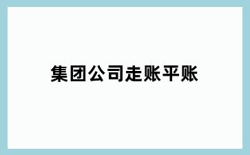 集团公司走账平账