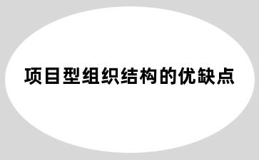 项目型组织结构的优缺点