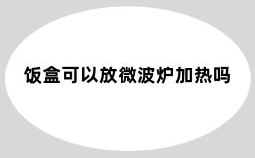 饭盒可以放微波炉加热吗