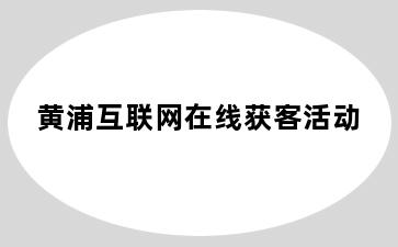 黄浦互联网在线获客活动