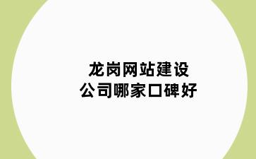 龙岗网站建设公司哪家口碑好