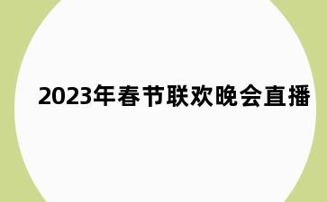 2023年春节联欢晚会直播