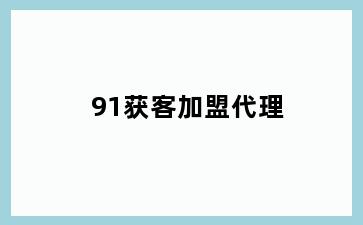 91获客加盟代理