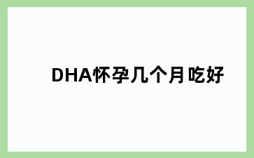 DHA怀孕几个月吃好