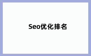 Seo优化排名