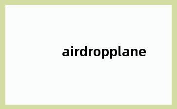 airdropplane