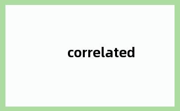 correlated