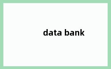 data bank