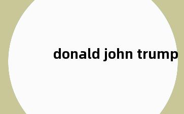 donald john trump