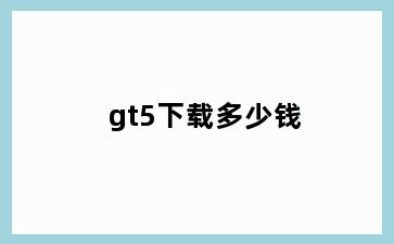 gt5下载多少钱