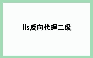 iis反向代理二级