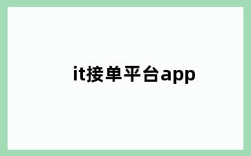 it接单平台app