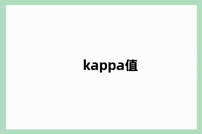 kappa值