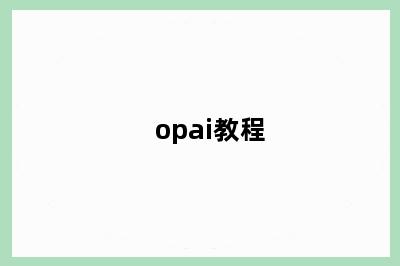 opai教程