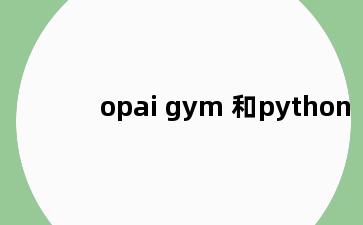 opai gym 和python