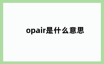 opair是什么意思