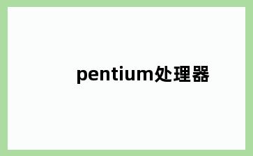 pentium处理器