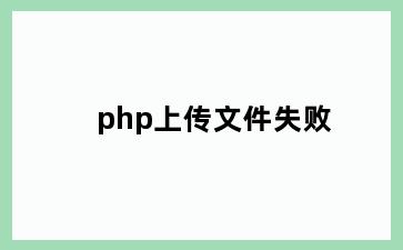 php上传文件失败