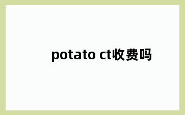 potato ct收费吗