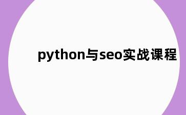 python与seo实战课程
