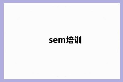 sem培训