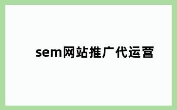 sem网站推广代运营