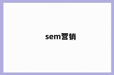 sem营销