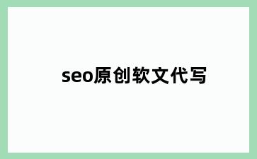 seo原创软文代写