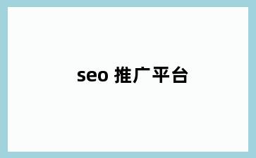 seo 推广平台