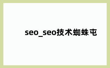 seo_seo技术蜘蛛屯