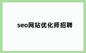 seo网站优化师招聘