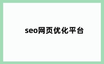 seo网页优化平台