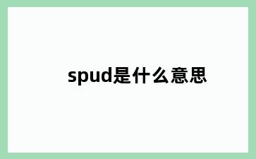 spud是什么意思