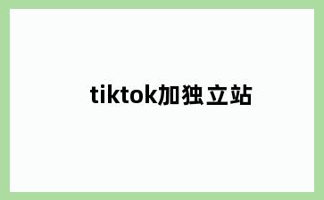 tiktok加独立站